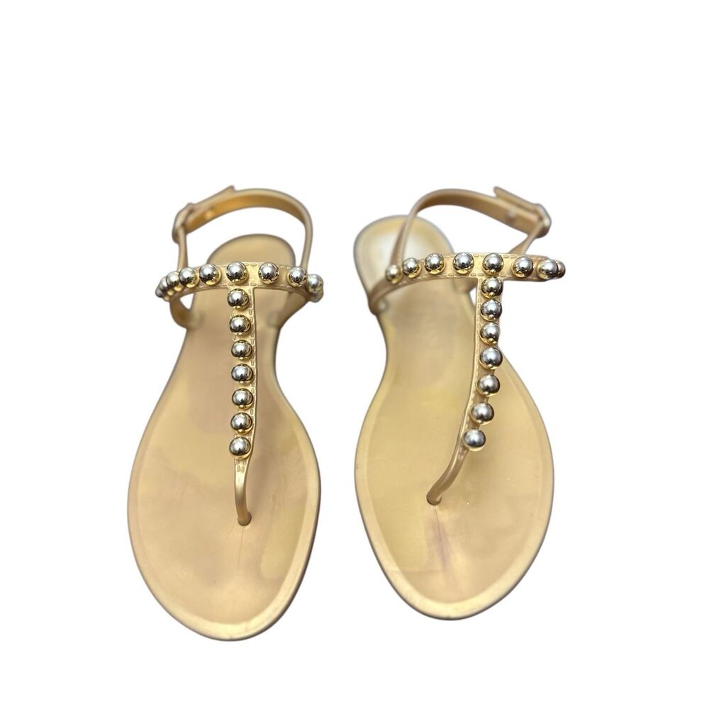 Stuart Weitzman Sandals Womens Pearl  Jelly Thong Flats  Size 7